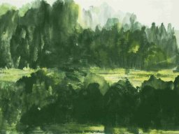 S062 夏雨墨---憶桂林 69x138cm 2003